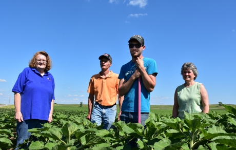 Aakre family in field